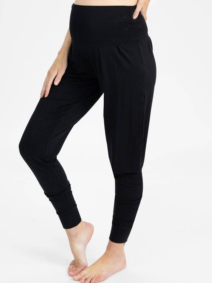 Comfort Loungebukser til gravide i sort for engroshandel hos Angel Maternity