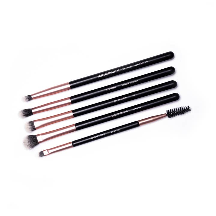 Vera Mona - Wholesale Makeup Brush Set - INSTRUCTIONAL 5-Unit EYE BRUSH SET
