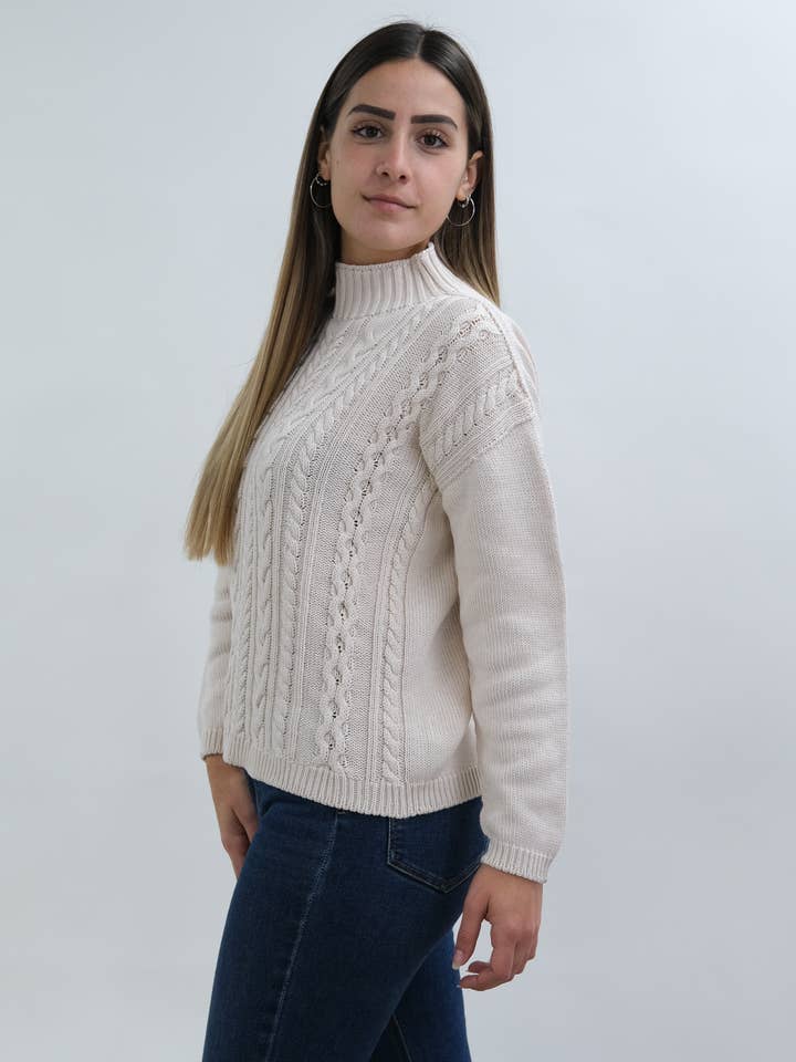 TEROTEX S.C.P. – Pulôver - Mulher por atacado – CAMISOLA TRANÇAS3