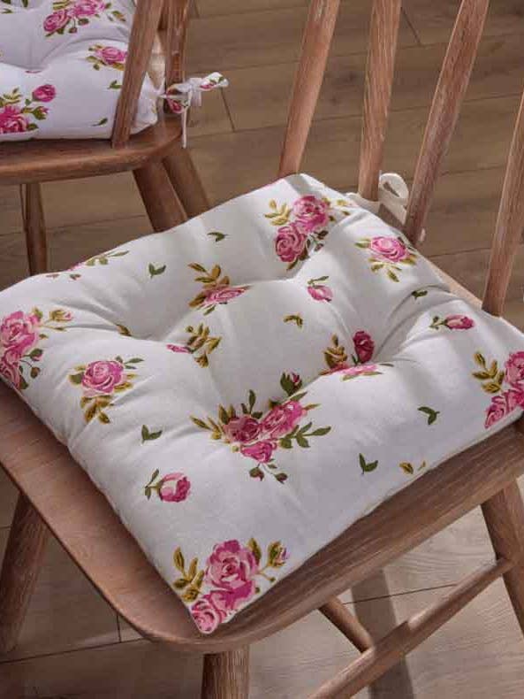 Set of 4 Helmsley Blush Seat Pads for wholesale by Dibor