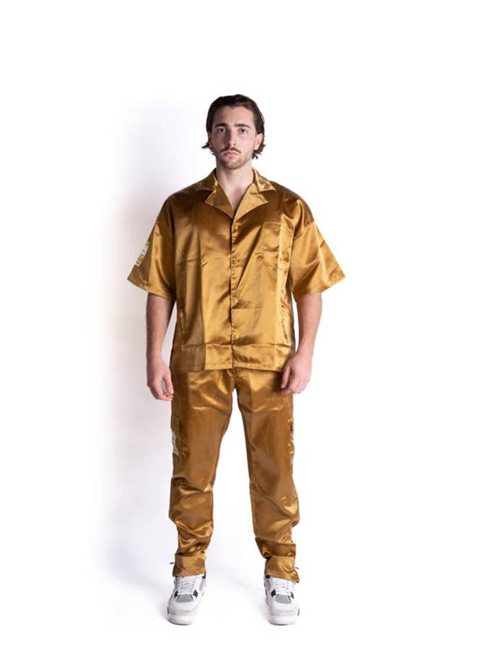 Paris - Gold Cargo Pants for wholesale by Firma