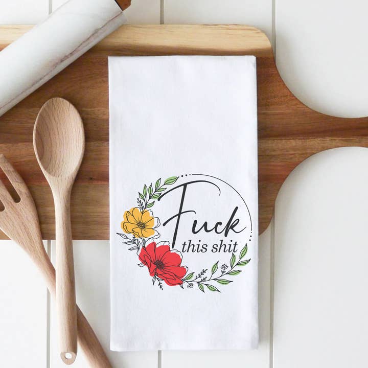 Twisted Wares - Wholesale Tea Towel - Fuck this Shit Premium Cotton Tea Towel 4 Pack