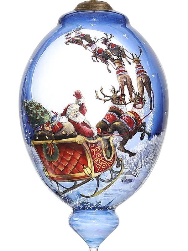 Zu allen eine gute Nacht Weihnachtsmann Weihnachtsglasornament für den Großhandel von Inner Beauty Gifts