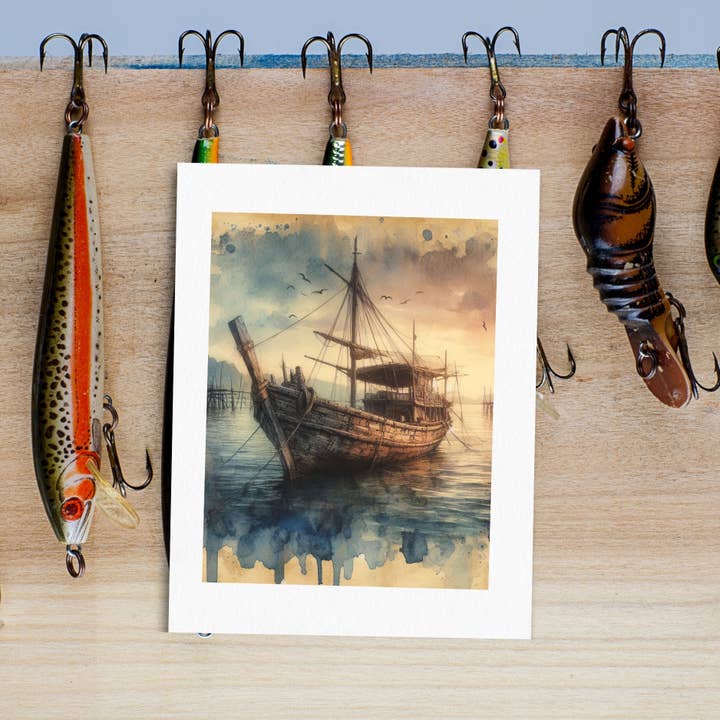 Blue Crab - Wholesale Father's Day Card - Vintage Boat Cards – Nautical Set by Blue Crab5