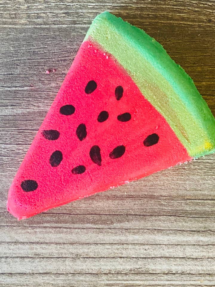 Lot de 10 tranches de bombes de bain parfumées à la pastèque fraîche pour la vente par Kangaroo Ridge Farms