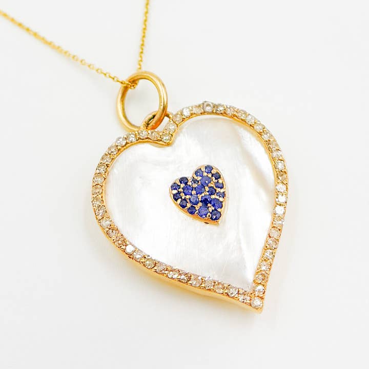 Pendentif Cœur en Or Massif 14K KG231. pour la vente par Tresor Jewelry Inc.