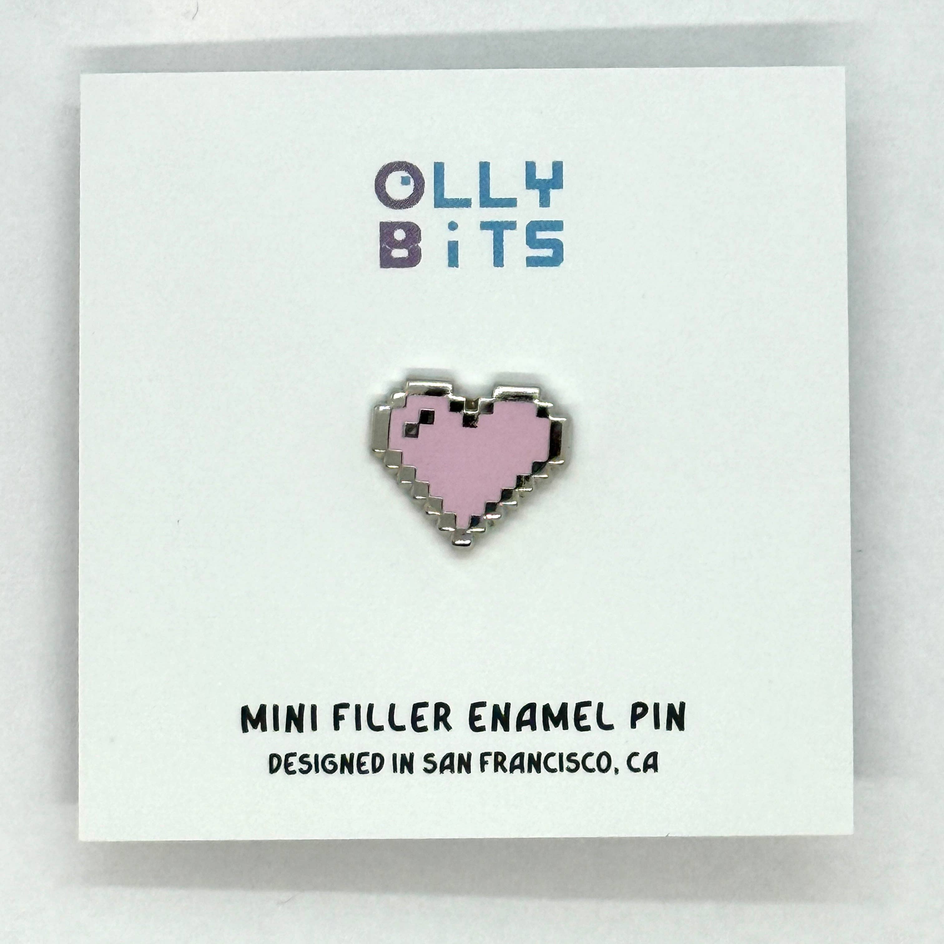 Ollybits Pixel Art - Wholesale Lapel Pin/Button - Pastel Mini Filler Pixel Art Heart Enamel Pins0