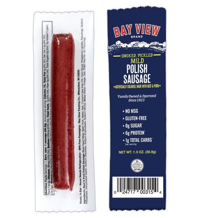 Bay View Packing – Großhandel Wurst – Geräucherte eingelegte polnische Wurst für eine Portion