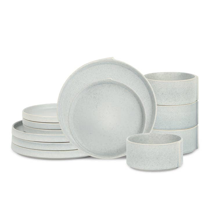 Stone + Lain - Wholesale Dinnerware Set - Bao Stoneware Dinnerware Set - Blue-Grey