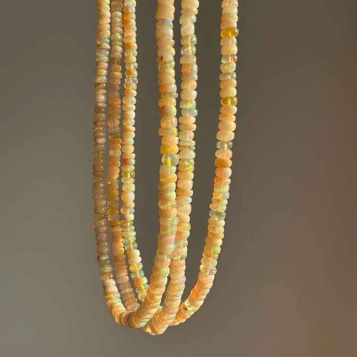 Colar de Opala | Âmbar Pedras Preciosas Naturais | Colar de Contas por atacado de Anokhi Green | Handmade Gemstone Jewelry