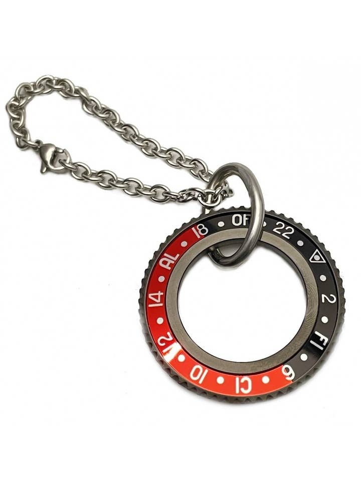 SPEEDOMETER OFFICIAL DLC KEYCHAIN COLOR BLACK/RED for wholesale by Speedometer Official