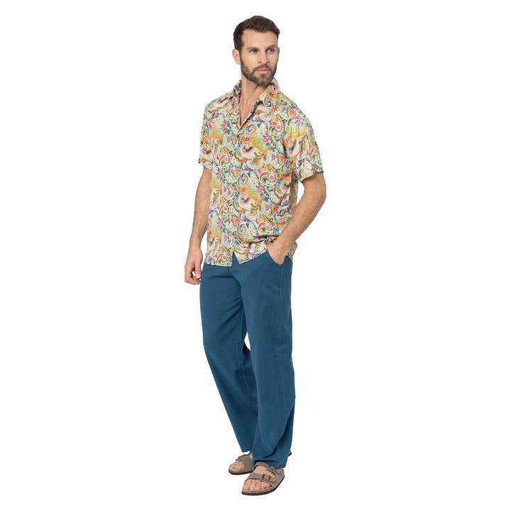 La Mano Boho - Wholesale Pants - Men's - MEN'S SUMMER LONG LINEN PANTS HPL0100K
