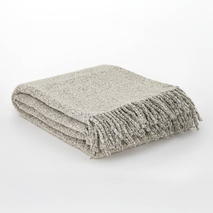 MoST - Wholesale Throw Blanket - Wool bouclé throw blanket PARIS ivory2