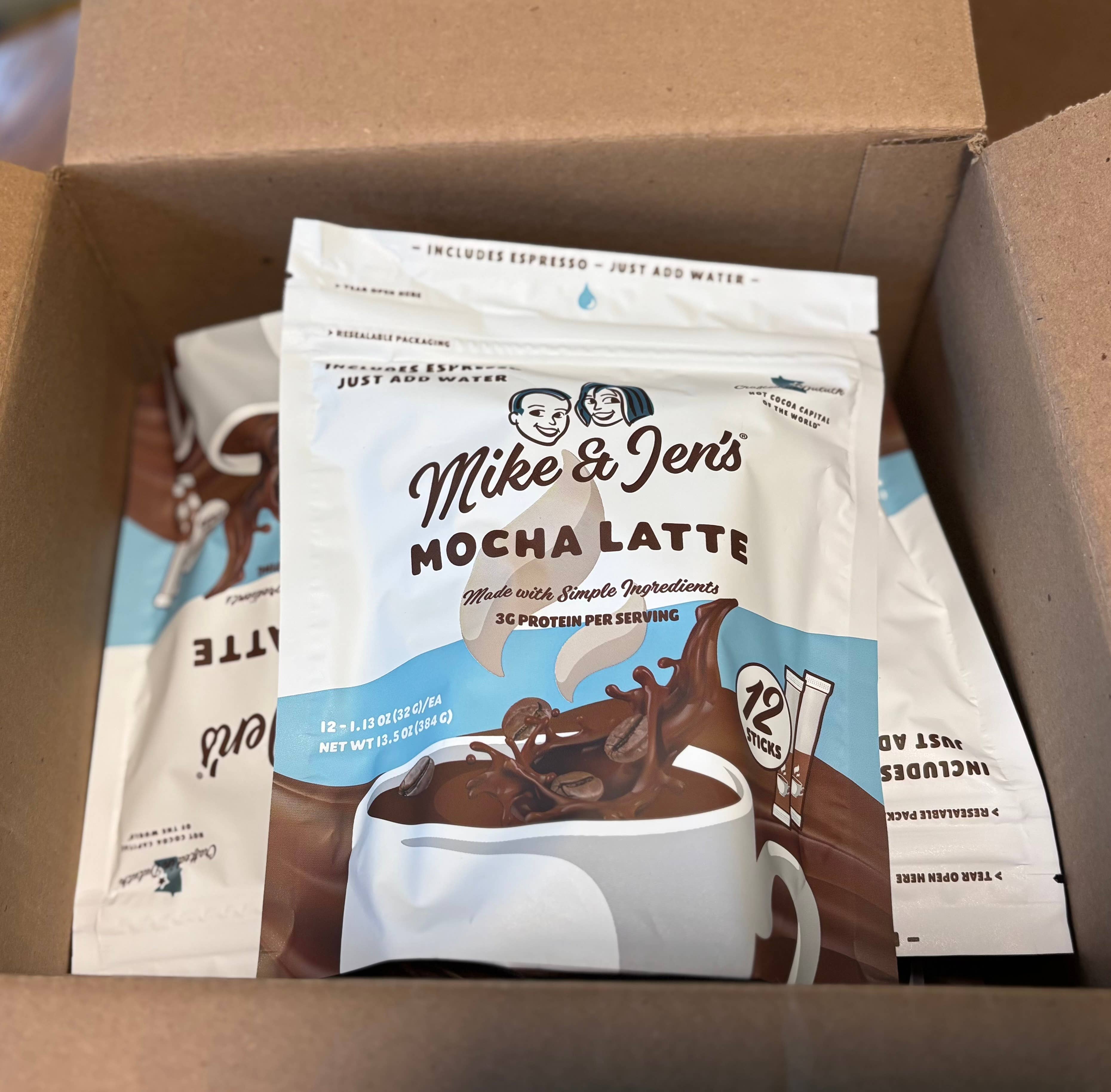 Mike and Jen's Hot Cocoa - Wholesale Hot Cocoa Mix/Kit - Mike and Jen's Mocha Latte Sticks – (1.13 oz each)2