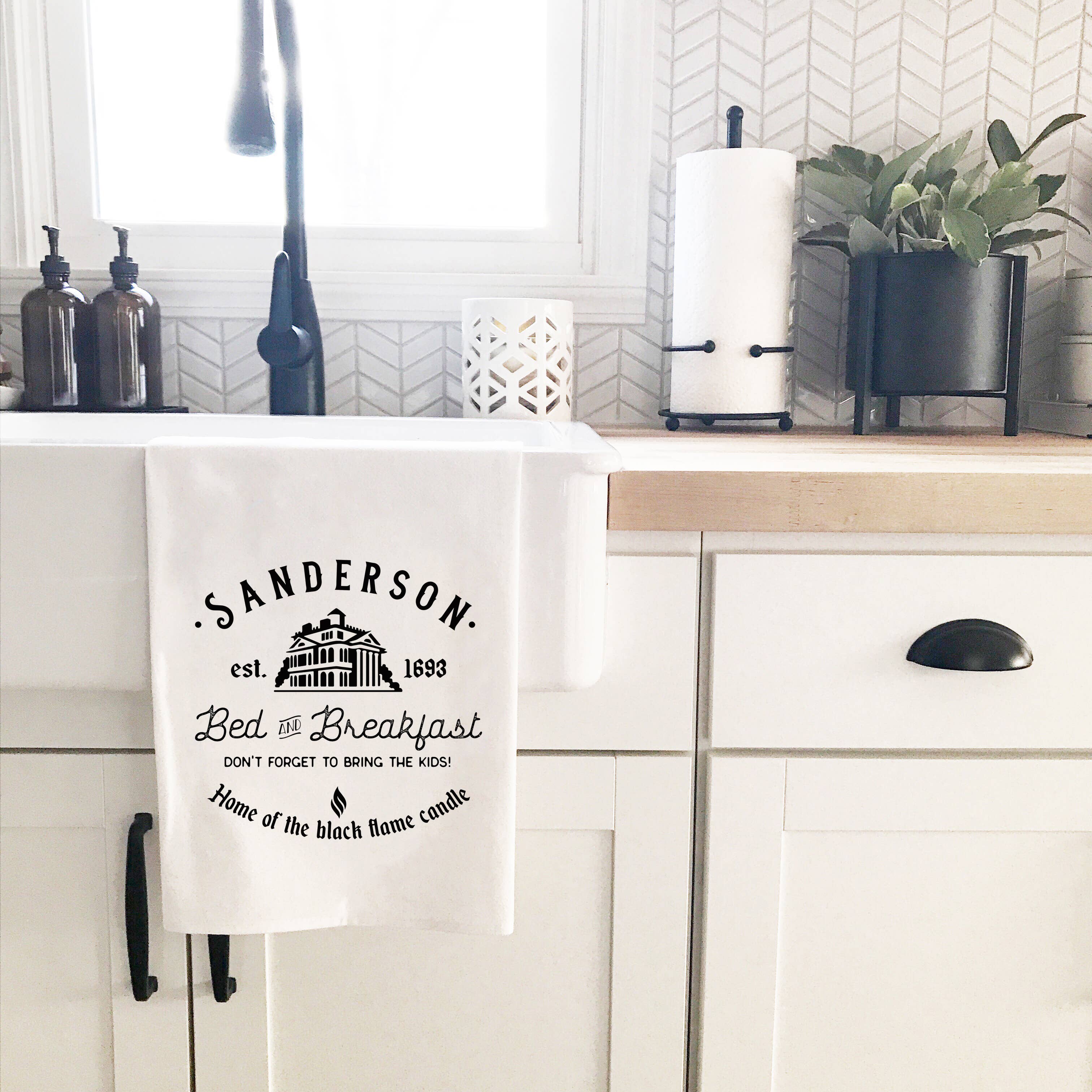 Perfect Day Print Co - Wholesale Tea Towel - Hocus Pocus Tea Towel - Sanderson Bed and Breakfast1