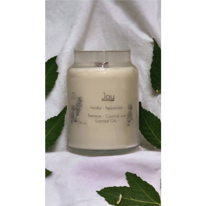 Glädje 26 oz. eterisk olja trä Wick Candle för wholesale av Safe Scents Shop