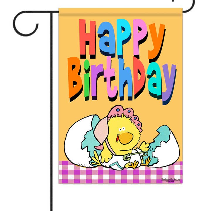 Kids Happy Birthday Garden Flag - 12.5" x 18" - Double-Sided for wholesale by Stonehouse Collection