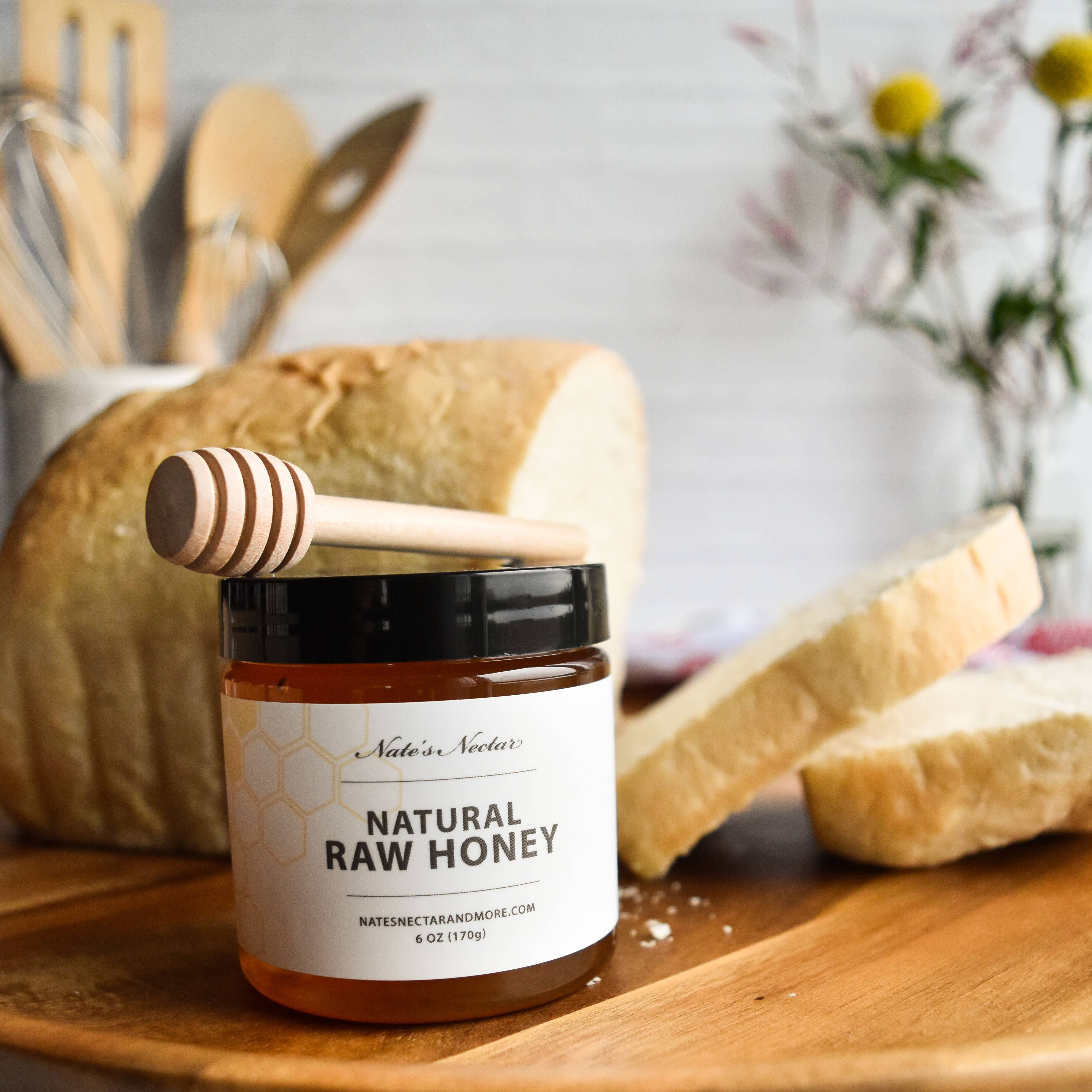 Nate's Nectar - Wholesale Honey - Natural Raw Honey, 6 oz Jar