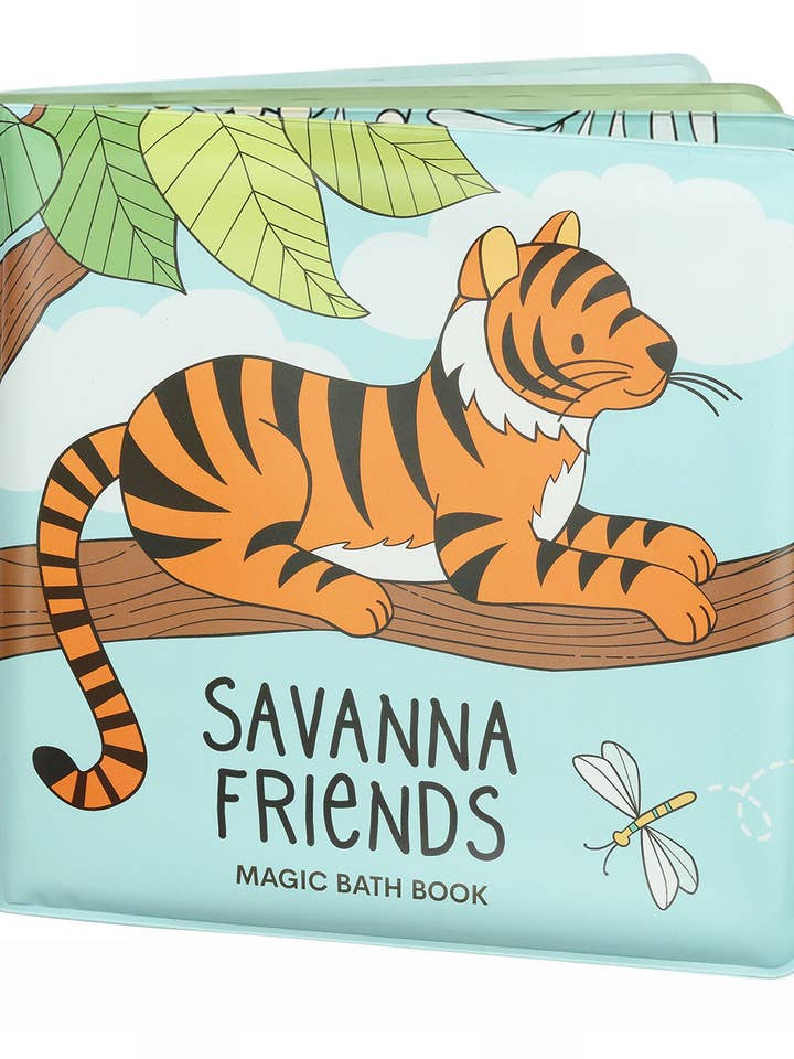 Magic bath book: Savanna Friends for wholesale by A Little Lovely Company