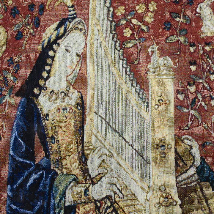 Signare Tapestry - Wholesale Tapestry/Textile - Lady & Unicorn Sense of Hearing - Wall Hanging