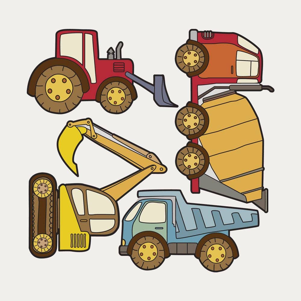 Simple Shapes - Wholesale Wall Decor - Kids & Baby - Construction Vehicle Wall Stickers1