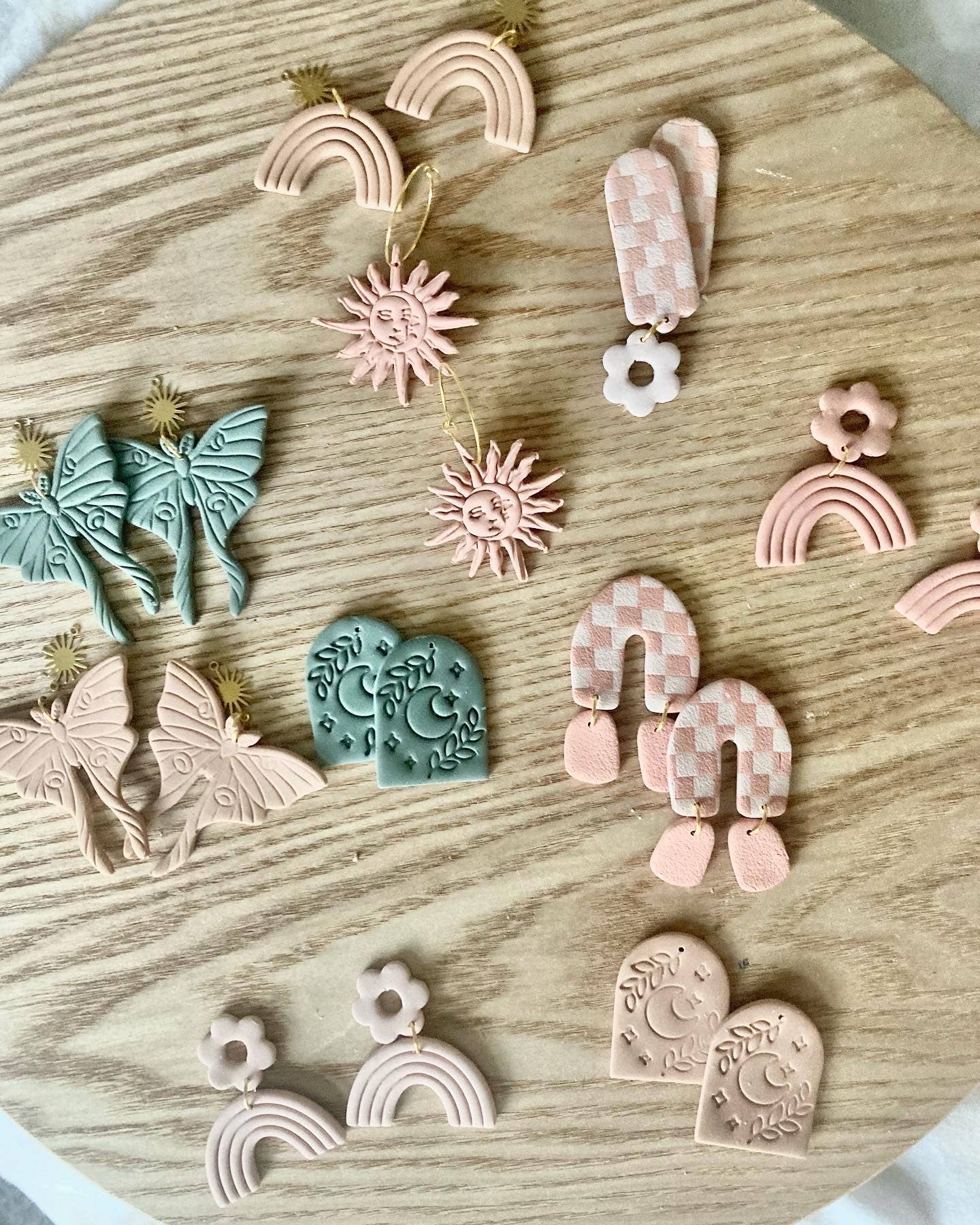 Terra Made - Wholesale Dangle Earrings - Moth clay earring2