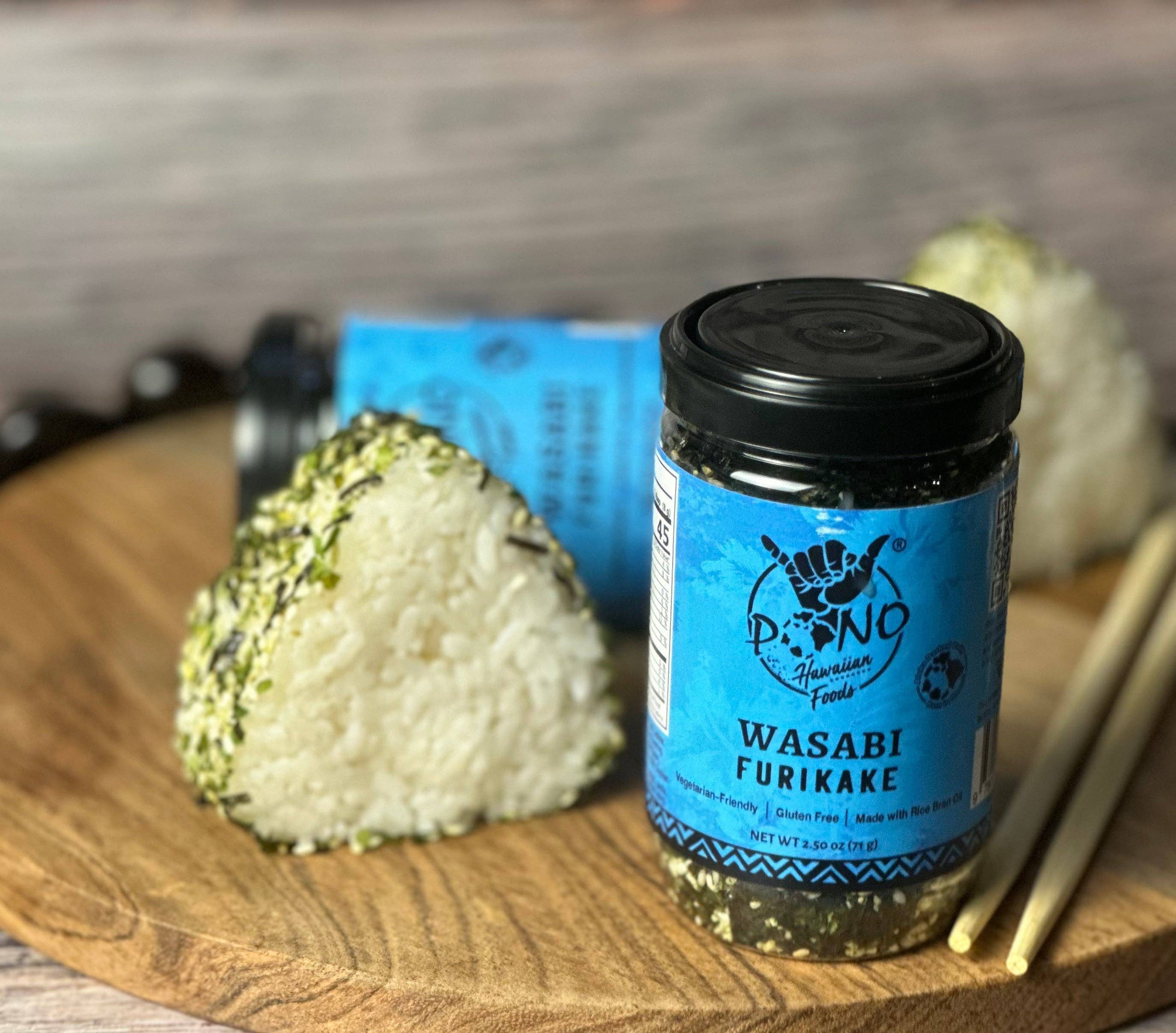 Pono Hawaiian Foods Co - Vente Mélanges d'épices séchées - Furikake Wasabi-Nori Premium - Paquet de 1 lb, Sans Gluten 10 pièces cs4