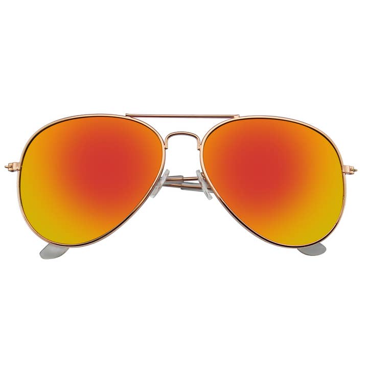 MENS WOMENS RETRO CLASSIC PREMIUM METAL MIRROR AVIATOR SUNGL for wholesale by Emblem Eyewear