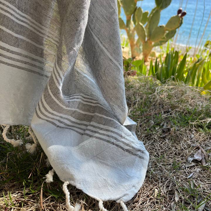 loom.ist – Großhandel Badetuch – Karya Leinen Strandtuch / Türkisches Handtuch14