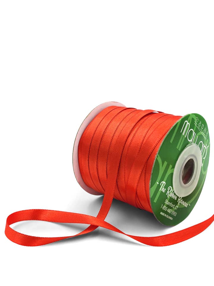 ~ 3/8" Nastro satinato double face Luster, agrodolce per la vendita all'ingrosso da parte di May Arts Ribbon