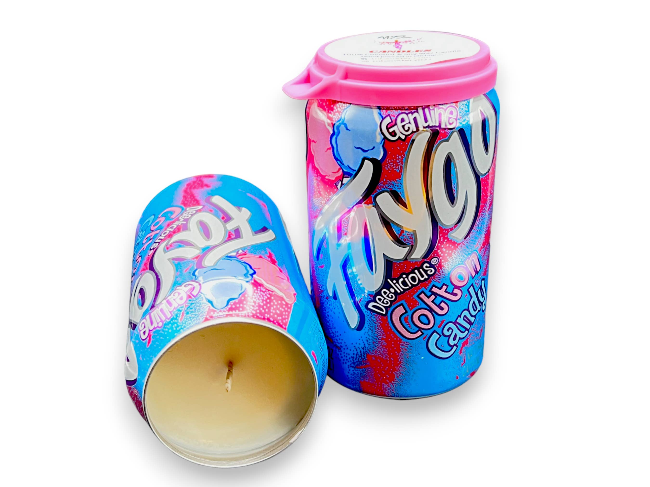 Nefer Designer Candles & Home Decor - Wholesale Jar/Filled Candle - Faygo Cotton Candy Pop Soy Candle