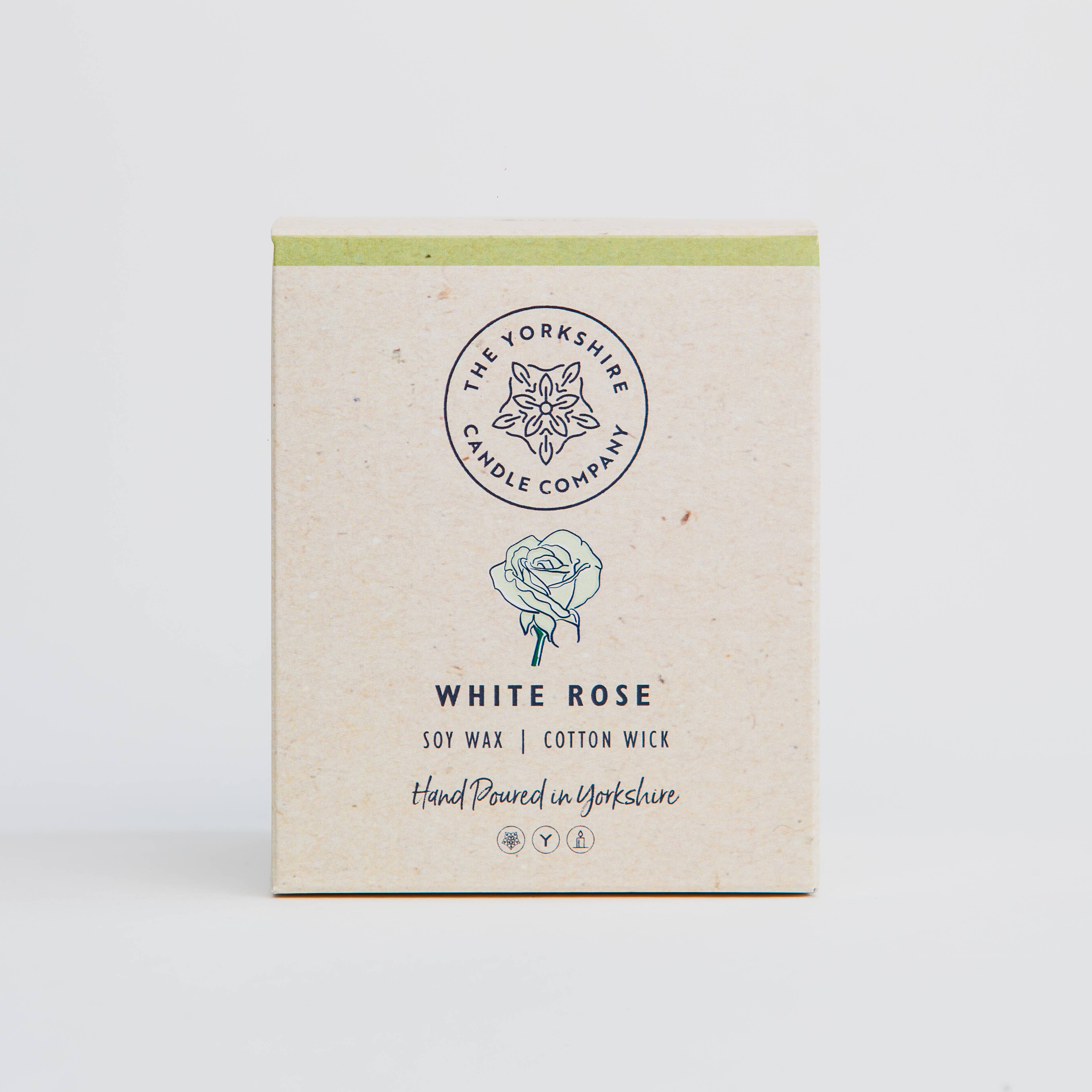 The Yorkshire Candle Company Limited - Vente Bougie en bocal - Gobelet en verre White Rose | Bougie parfumée | Cire de soja1