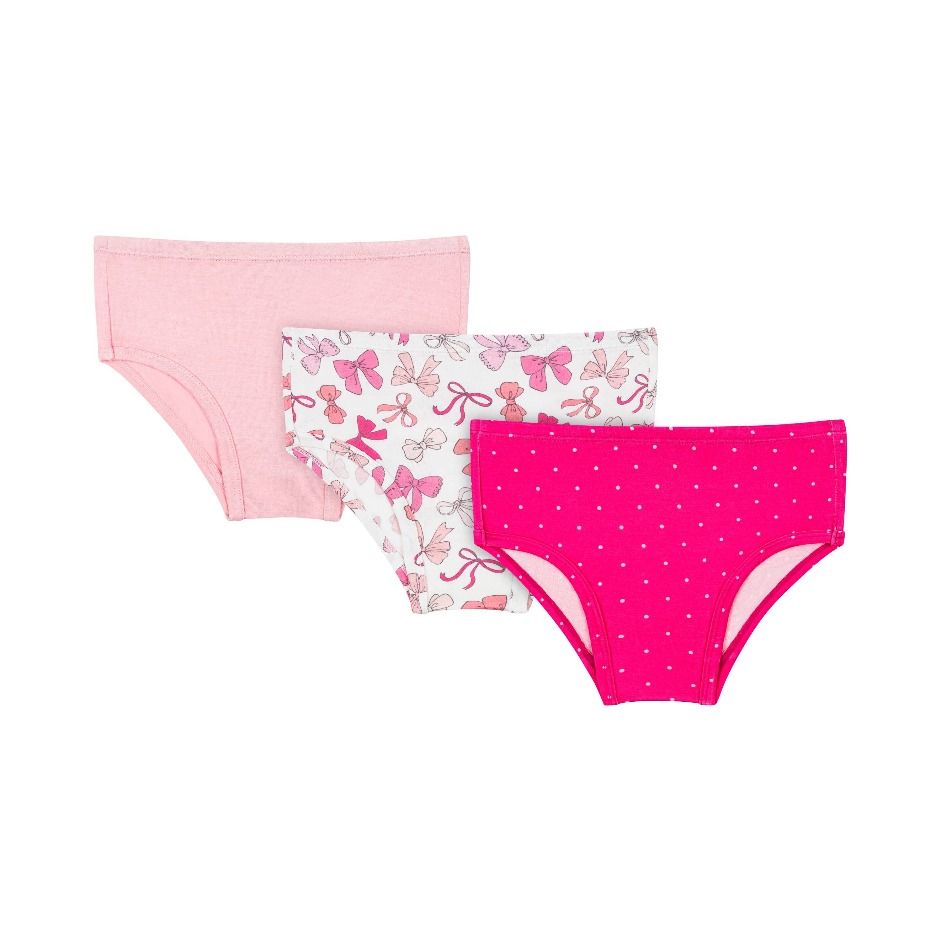 Macaron + Me - Wholesale Underwear - Kids - Girls Panties - Pink Bows