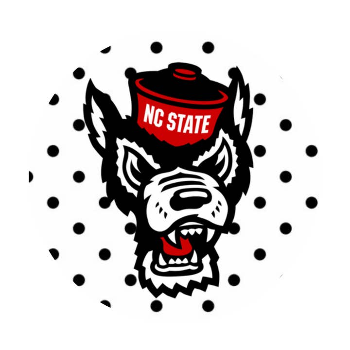 Ella Blue Boutique – Engroshandel Reversnål/knap – NCSU - Maskot m/ Prikker0