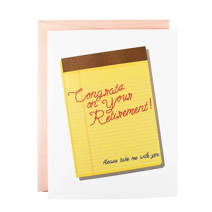 Nimm mich mit dir Ruhestandskarte für den Großhandel von The Witty Gritty Paper Co.