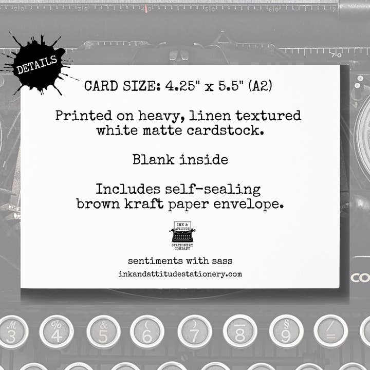 Ink & Attitude Stationery Company - Wholesale Congratulations Card - funny divorce congratulations card | stuck with an idiot2