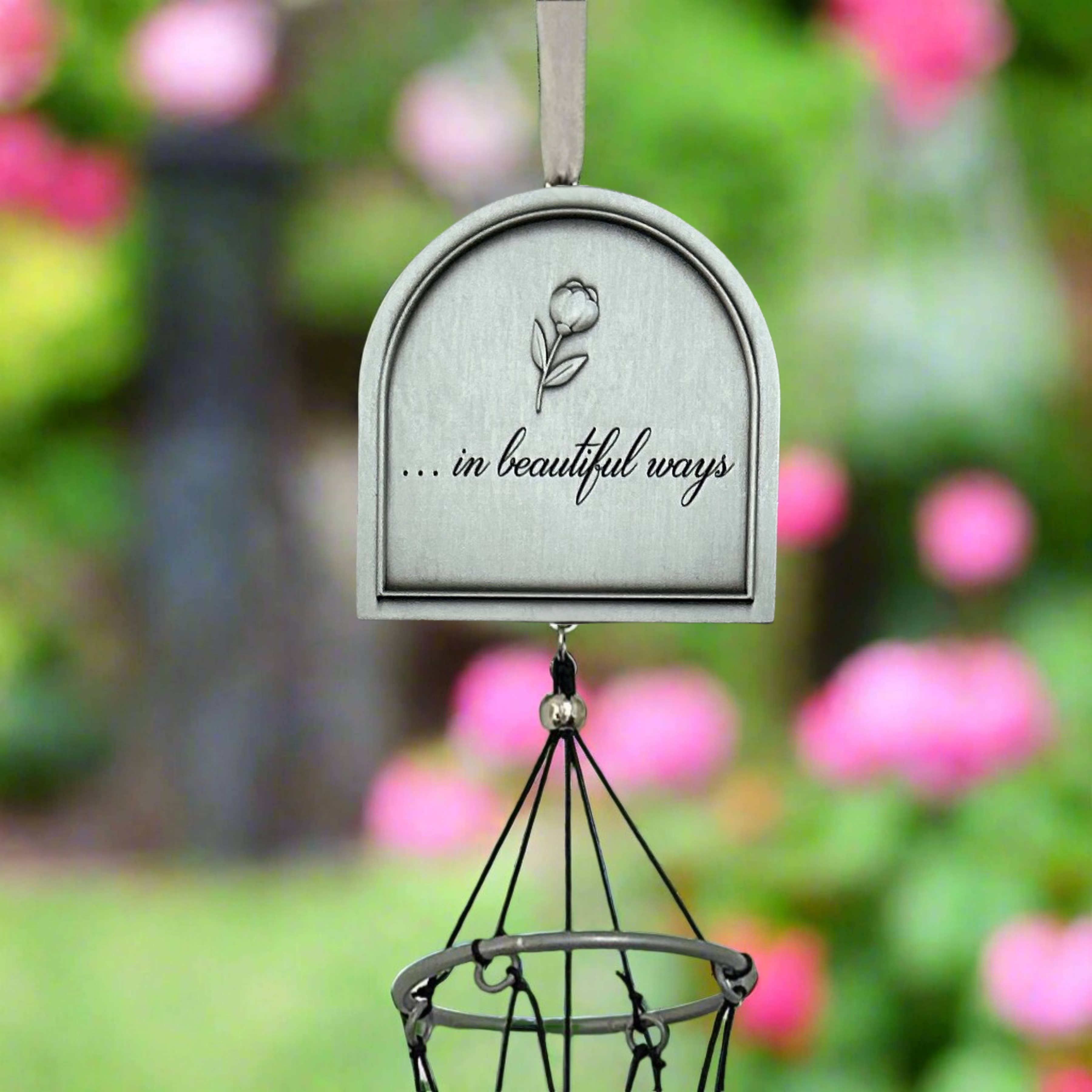 The Grandparent Gift Co. Inc. - Wholesale Wind Chime - Memorial Garden: Love Blooms Sympathy Windchime - 90043