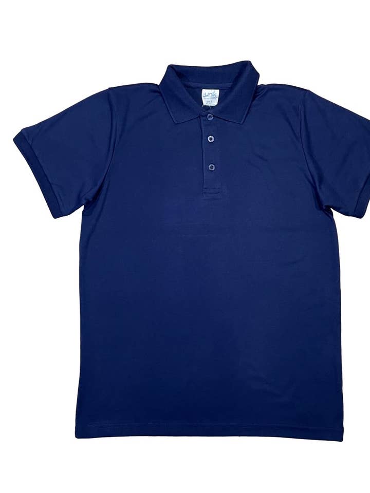 Polo-shirt – Voksen Interlock, Blød & Strækbar Unisex Marineblå for engroshandel hos Unik
