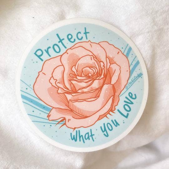 Protect What You Love Sticker for wholesale by Studio Dodge