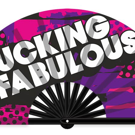 Fantastico Fans - Wholesale Handheld Folding Fan - Fucking Fabulous XL Fan
