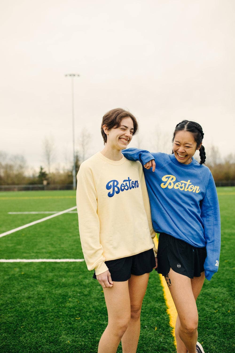 Heather Royal Blue Boston Sweatshirt for wholesale on Faire3