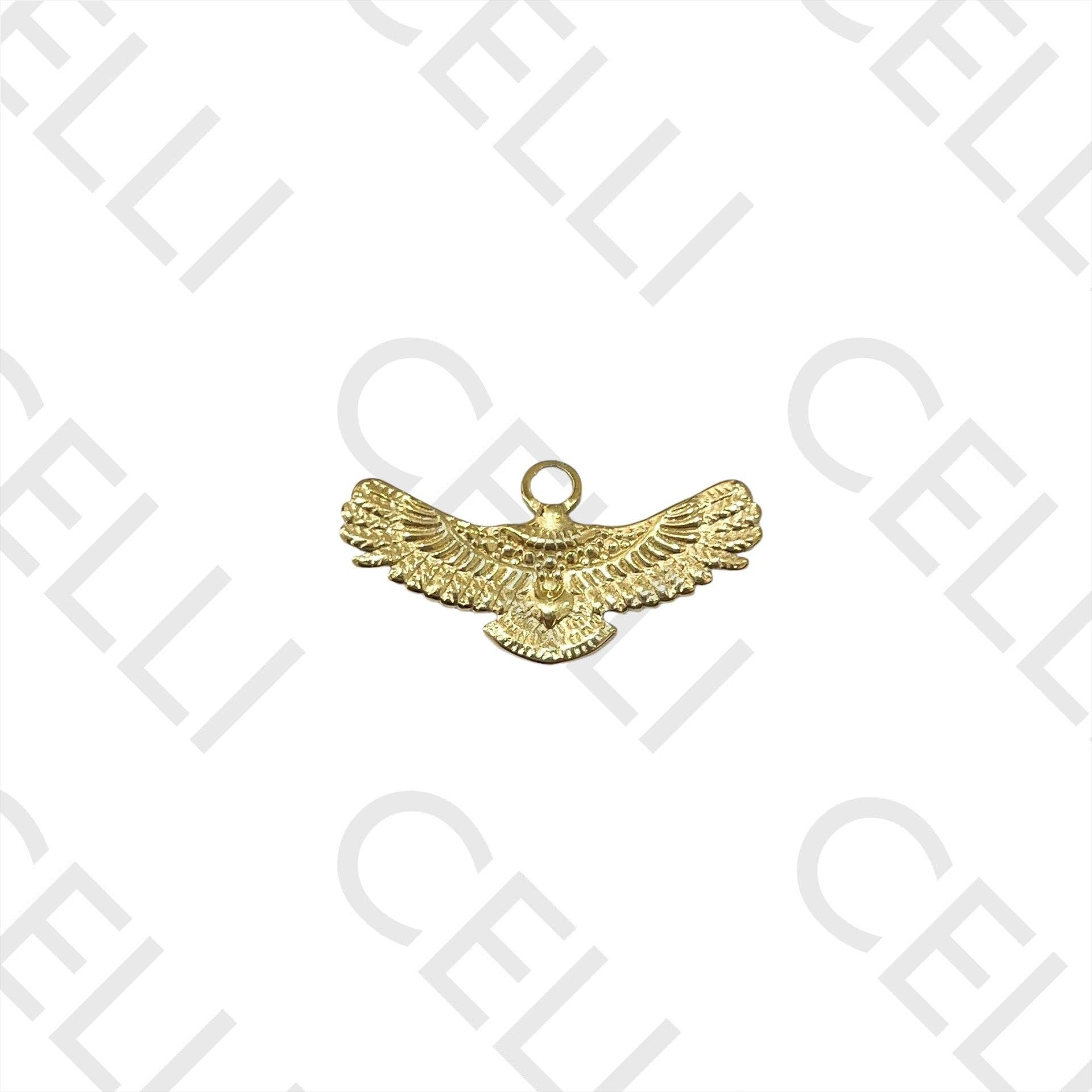 Celli Biju – wholesale Pendant/charm necklace – Steel Medal - eagle2