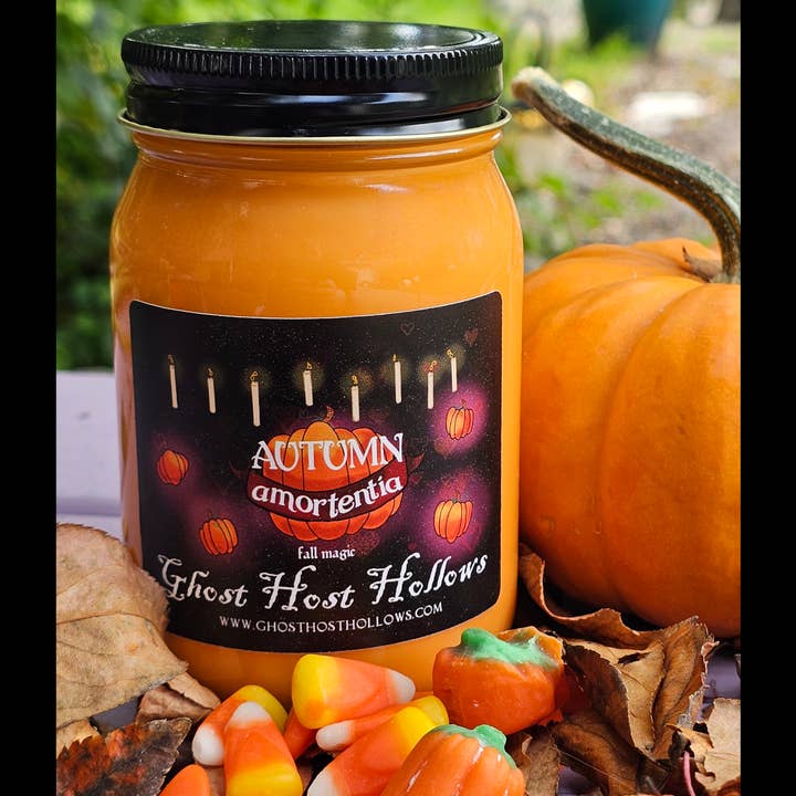 Autumn Amortentia candle for wholesale by Ghost Host Hollows