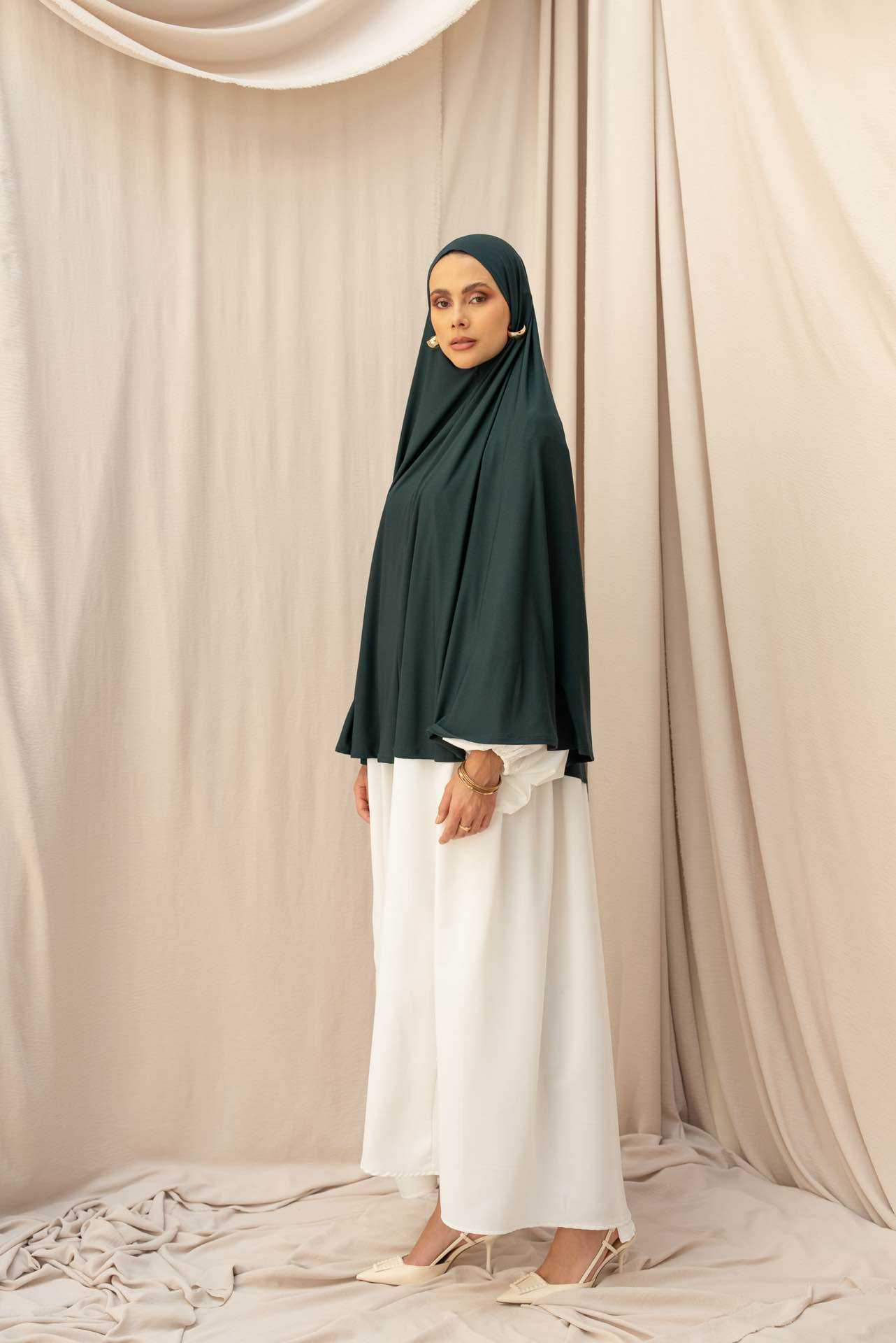 Aawoe Abaya - Wholesale Hijab - Dames - Elegante khimar met lange mouwen - 2418-KH60