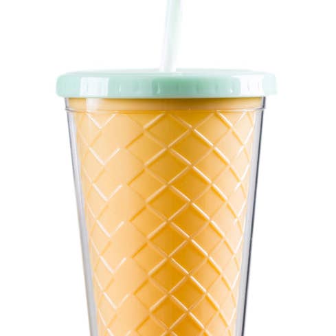 Bewaltz - Wholesale Insulated Mug/Tumbler - CLOSEOUT! Ice Cream Tumbler with Green Flat Lid