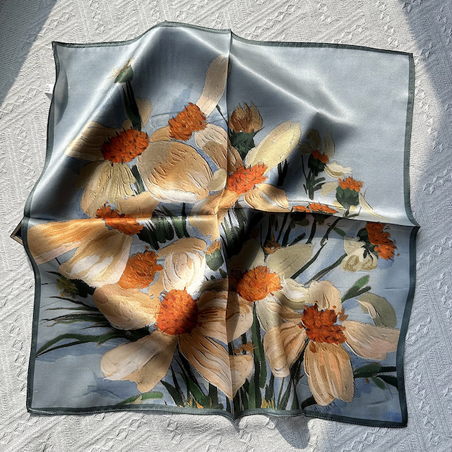 Pretty Persuasions – wholesale Scarf – Women's – S25062 100% Silk Square Scarf (21"x21")15