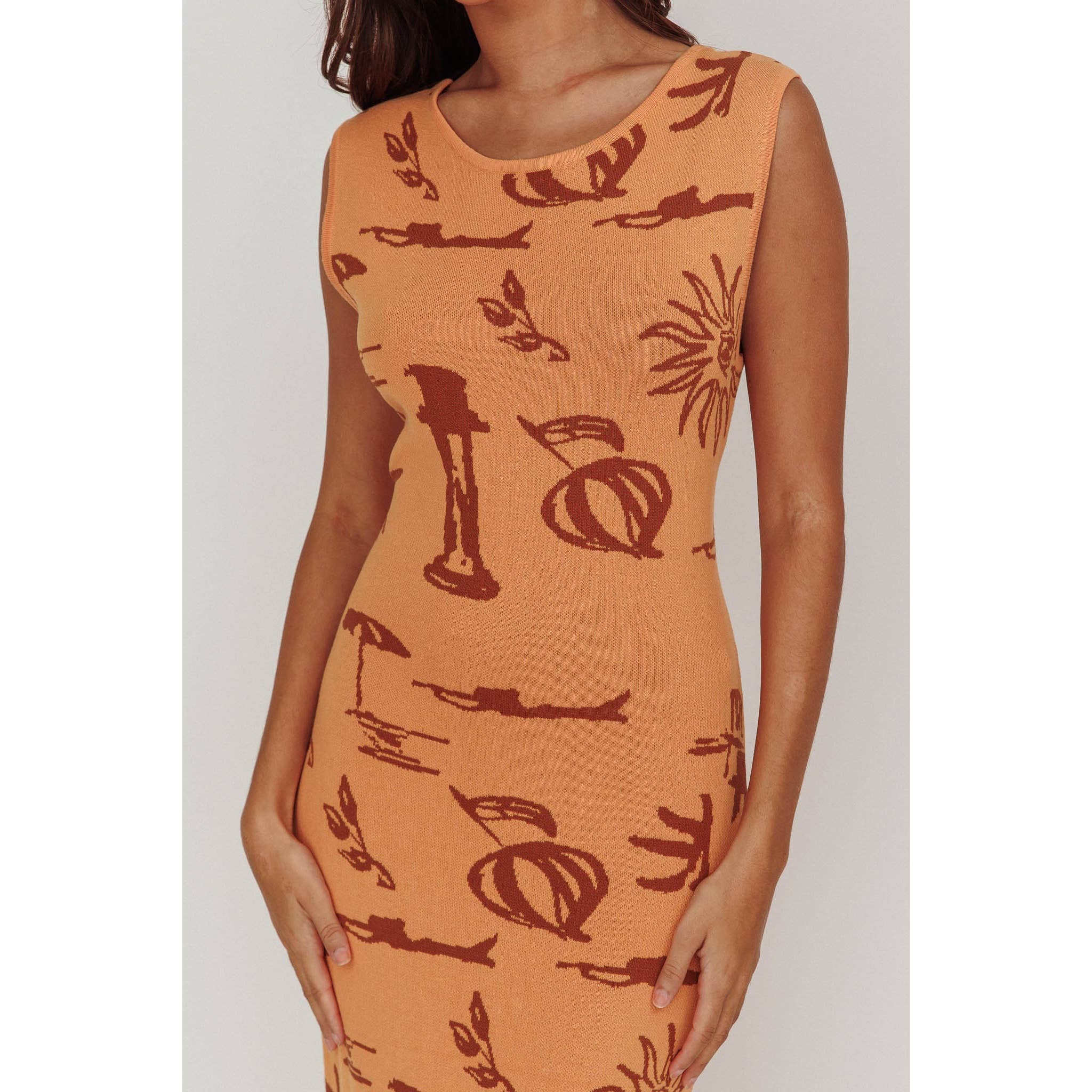 One and Only Collective – Vestido - Mulher por atacado – VESTIDO MAXI SEM MANGAS COM DETALHES COM VIBRAÇÕES OCEÂNICAS5