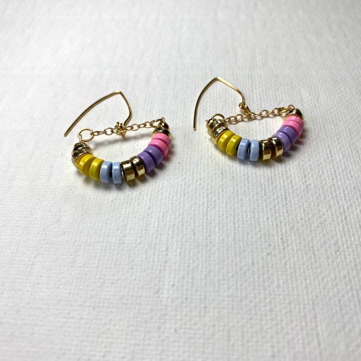 Boucles d'oreilles paon pour la vente par LateLate Jewelry