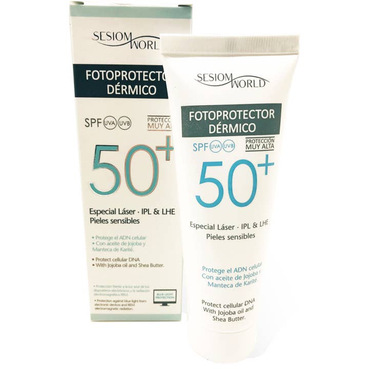 sesioMWorld - M·O·I Professional - Wholesale Sunscreen - Dermal photoprotector SPF 50+ total screen laser thickness 75ml