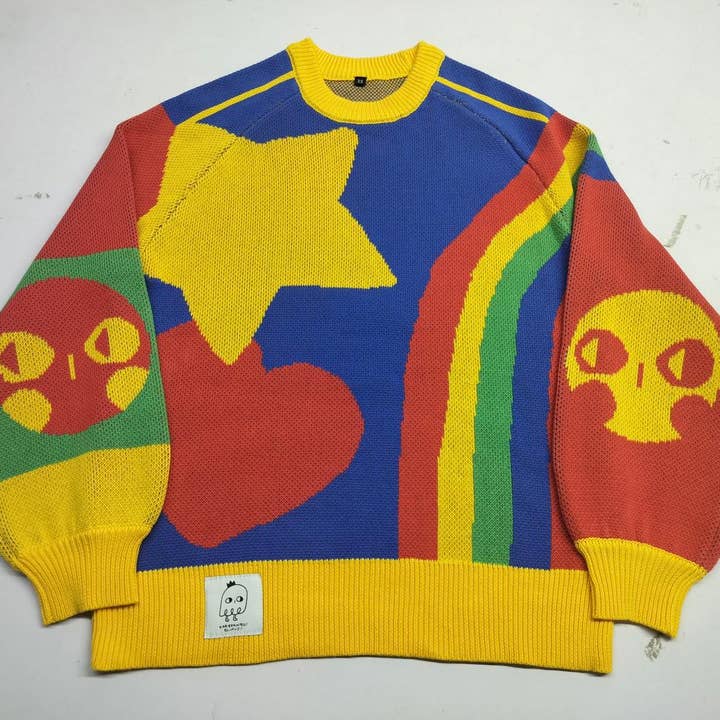 Karepango - Wholesale Knit Sweater - Unisex - NIJI: Thick knit jacquard sweater2